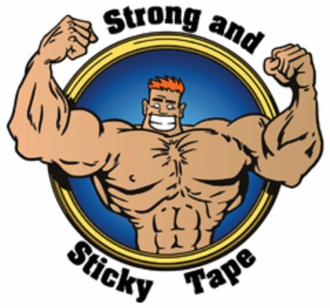 STRONG AND STICKY TAPE Logo (USPTO, 09/17/2014)