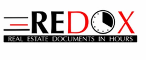 REDOX REAL ESTATE DOCUMENTS IN HOURS Logo (USPTO, 26.03.2015)