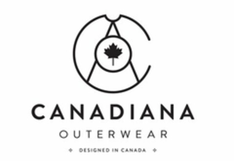 CA CANADIANA OUTERWEAR DESIGNED IN CANADA Logo (USPTO, 28.09.2015)