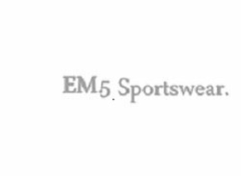 EM5. SPORTSWEAR. Logo (USPTO, 29.07.2016)