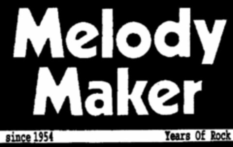 MELODY MAKER SINCE 1954 YEARS OF ROCK Logo (USPTO, 09/14/2016)