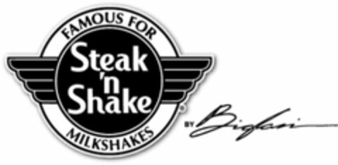 STEAK 'N SHAKE BY BIGLARI FAMOUS FOR MILKSHAKES Logo (USPTO, 28.11.2016)