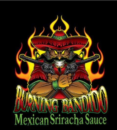 BURNING BANDIDO MEXICAN SRIRACHA SAUCE Logo (USPTO, 05/16/2017)