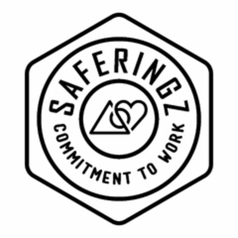 SAFERINGZ COMMITMENT TO WORK Logo (USPTO, 04/06/2018)