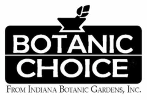 BOTANIC CHOICE FROM INDIANA BOTANIC GARDENS, INC. Logo (USPTO, 14.11.2018)