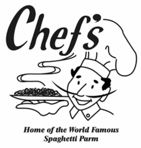 CHEF'S RESTAURANT HOME OF THE WORLD FAMOUS SPAGHETTI PARM Logo (USPTO, 22.07.2019)