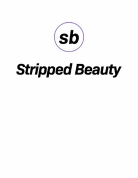 SB STRIPPED BEAUTY Logo (USPTO, 19.04.2020)