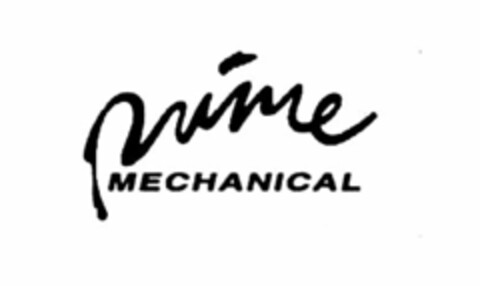 PRIME MECHANICAL Logo (USPTO, 02/25/2009)