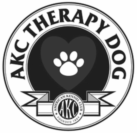 AKC THERAPY DOG AKC AMERICAN KENNEL CLUB FOUNDED 1884 Logo (USPTO, 27.06.2011)