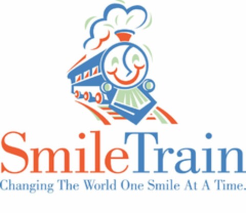 SMILETRAIN CHANGING THE WORLD ONE SMILE AT A TIME. Logo (USPTO, 06/28/2012)