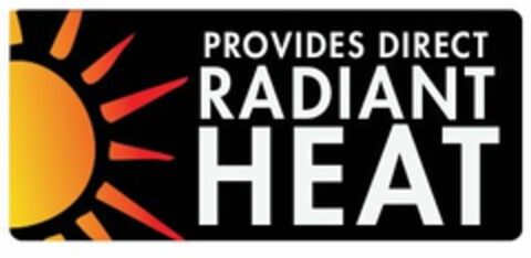 PROVIDES DIRECT RADIANT HEAT Logo (USPTO, 19.07.2012)