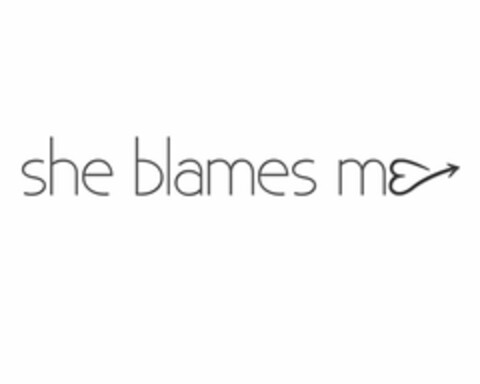 SHE BLAMES ME Logo (USPTO, 16.11.2012)