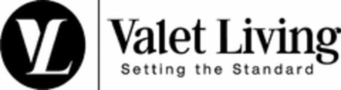VL VALET LIVING SETTING THE STANDARD Logo (USPTO, 05/24/2017)