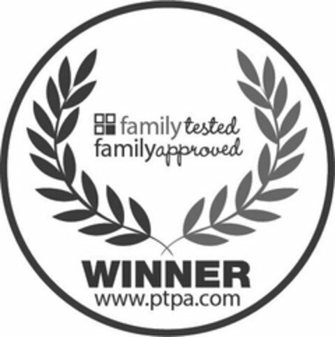 FAMILY TESTED FAMILY APPROVED WINNER WWW.PTPA.COM Logo (USPTO, 12/19/2017)