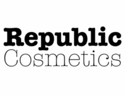 REPUBLIC COSMETICS Logo (USPTO, 02/01/2018)