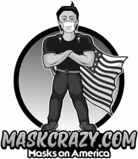 MASKCRAZY.COM MASKS ON AMERICA Logo (USPTO, 07/02/2020)