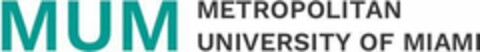 MUM METROPOLITAN UNIVERSITY OF MIAMI Logo (USPTO, 07.07.2020)