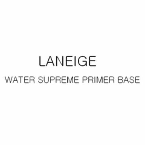 LANEIGE WATER SUPREME PRIMER BASE Logo (USPTO, 10/25/2010)