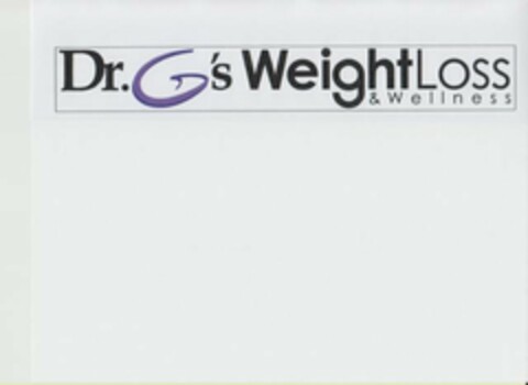 DR. G'S WEIGHTLOSS & WELLNESS Logo (USPTO, 09.11.2010)