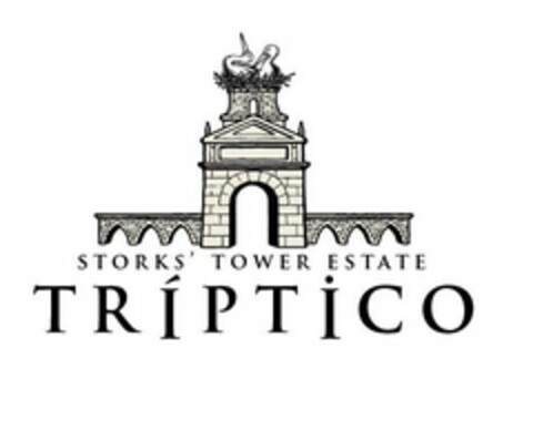 STORKS' TOWER ESTATE T R Í P T I C O Logo (USPTO, 10/20/2011)