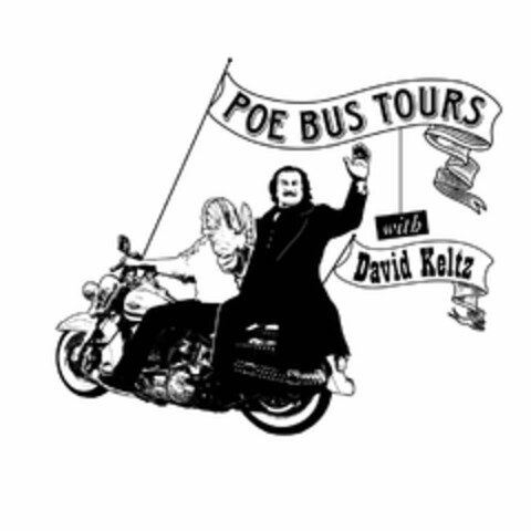 POE BUS TOURS WITH DAVID KELTZ Logo (USPTO, 09/28/2012)