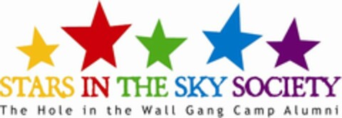 STARS IN THE SKY SOCIETY THE HOLE IN THE WALL GANG CAMP ALUMNI Logo (USPTO, 05.10.2012)