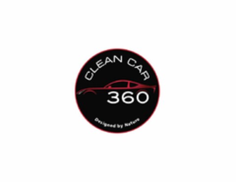 CLEAN CAR 360 DESIGNED BY NATURE Logo (USPTO, 04/27/2018)