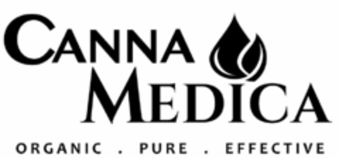 CANNA MEDICA ORGANIC · PURE · EFFECTIVE Logo (USPTO, 18.04.2019)