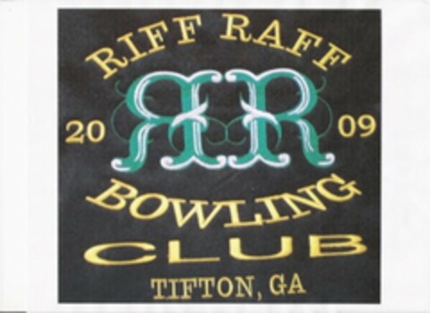 RIFF RAFF 20 RR 09 BOWLING CLUB TIFTON, GA Logo (USPTO, 18.09.2009)