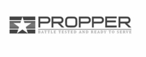 PROPPER BATTLE TESTED AND READY TO SERVE Logo (USPTO, 12/13/2011)