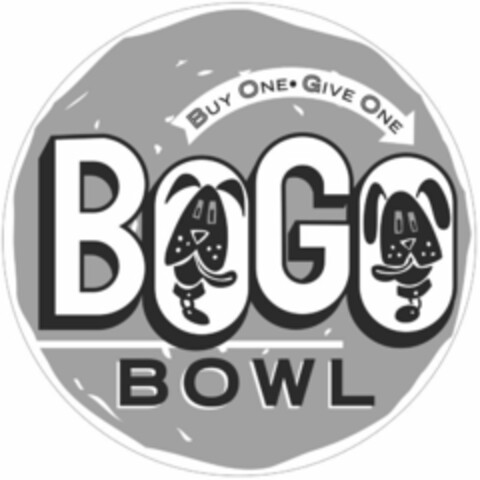 BOGO BOWL BUY ONE · GIVE ONE Logo (USPTO, 08/03/2012)