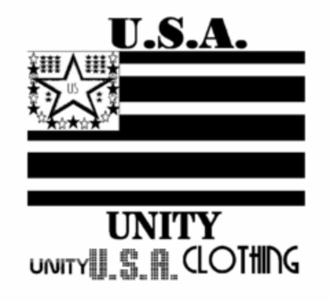 U.S.A. US UNITY UNITYU.S.A. CLOTHING Logo (USPTO, 30.12.2014)