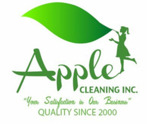 APPLE CLEANING INC. "YOUR SATISFACTION IS OUR BUSINESS" QUALITY SINCE 2000 Logo (USPTO, 07/20/2016)