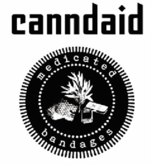 CANNDAID MEDICATED BANDAGES Logo (USPTO, 12.06.2017)