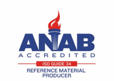 ANAB ACCREDITED ISO GUIDE 34 REFERENCE MATERIAL PRODUCER Logo (USPTO, 14.02.2018)