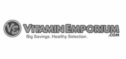 VE VITAMIN EMPORIUM.COM BIG SAVINGS. HEALTHY SELECTION. Logo (USPTO, 20.09.2010)