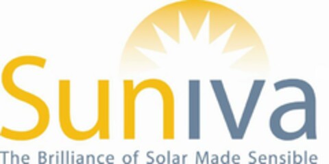 SUNIVA THE BRILLIANCE OF SOLAR MADE SENSIBLE Logo (USPTO, 07.12.2010)