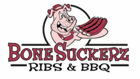 BONESUCKERZ RIBS & BBQ Logo (USPTO, 04/19/2012)