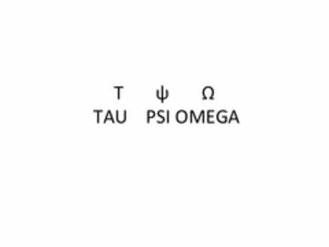 T TAU PSI OMEGA Logo (USPTO, 15.04.2013)