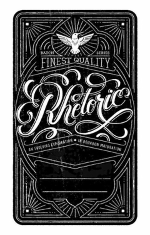 BATCH SERIES FINEST QUALITY RHETORIC AN EVOLVING EXPLORATION IN BOURBON MATURATION Logo (USPTO, 27.03.2014)