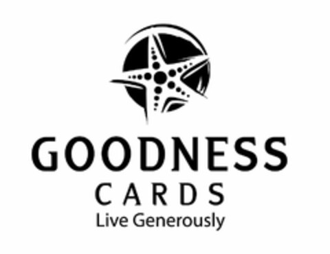 GOODNESS CARDS LIVE GENEROUSLY Logo (USPTO, 30.09.2014)