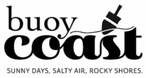 BUOY COAST SUNNY DAYS, SALTY AIR, ROCKY SHORES. Logo (USPTO, 30.03.2018)