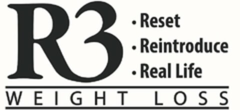 R3 WEIGHT LOSS RESET REINTRODUCE REAL LIFE Logo (USPTO, 12.11.2018)