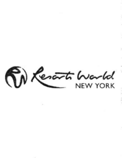 RW RESORTS WORLD NEW YORK Logo (USPTO, 11/19/2010)