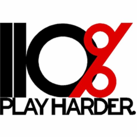 110% PLAY HARDER. Logo (USPTO, 05/03/2010)