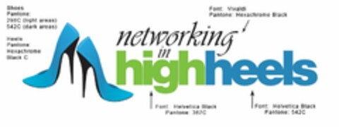 NETWORKING IN HIGH HEELS Logo (USPTO, 23.06.2010)