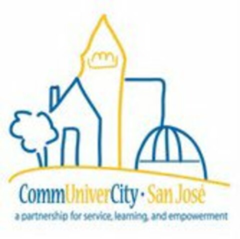 COMMUNIVERCITY·SAN JOSE A PARTNERSHIP FOR SERVICE, LEARNING AND EMPOWERMENT Logo (USPTO, 08/30/2013)