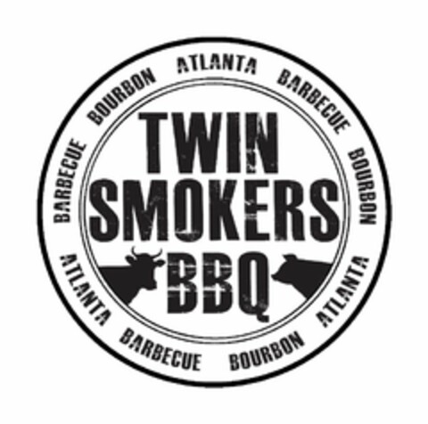 TWIN SMOKERS BBQ ATLANTA BARBECUE BOURBON Logo (USPTO, 23.10.2014)