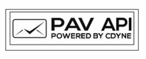 PAV API POWERED BY CDYNE Logo (USPTO, 05.05.2016)