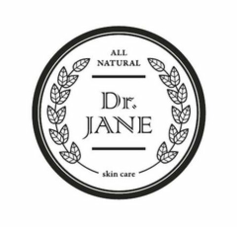 ALL NATURAL DR. JANE SKIN CARE Logo (USPTO, 02.05.2017)